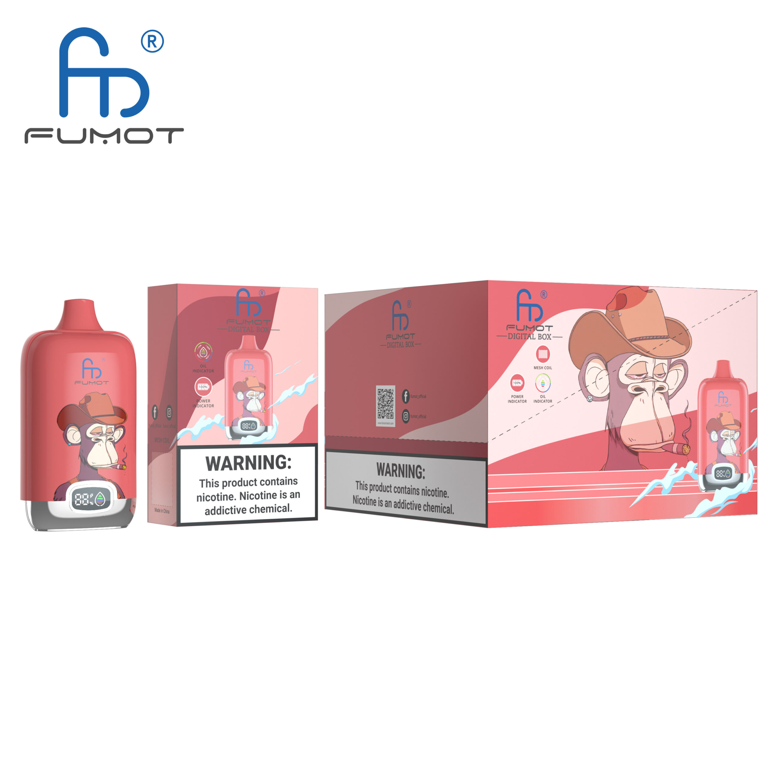 Fumot Digital Box 12000 Apple Berry Blast – Bild 3