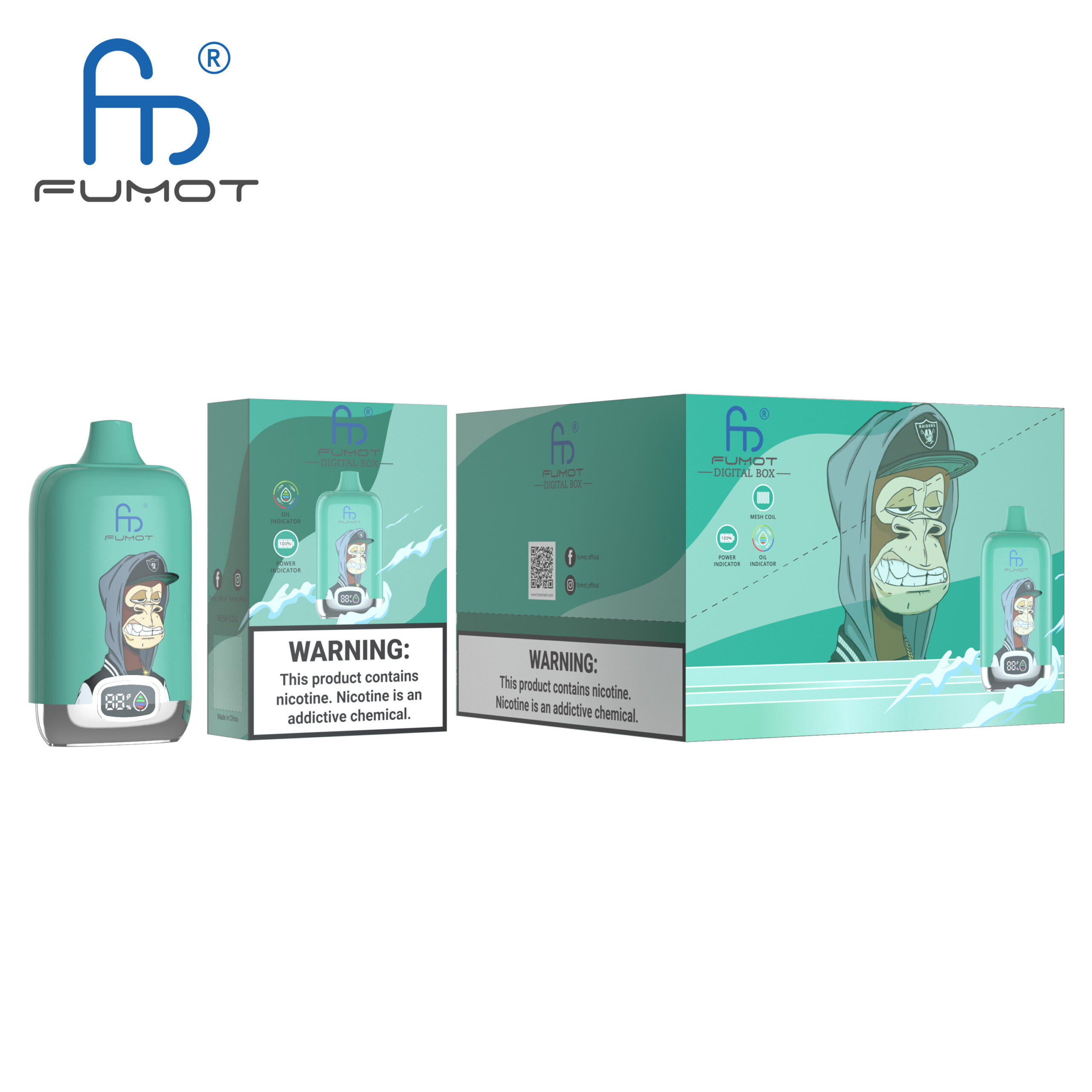 Fumot Digital Box 12000 Watermelon Bubble Gum - Imagen 3