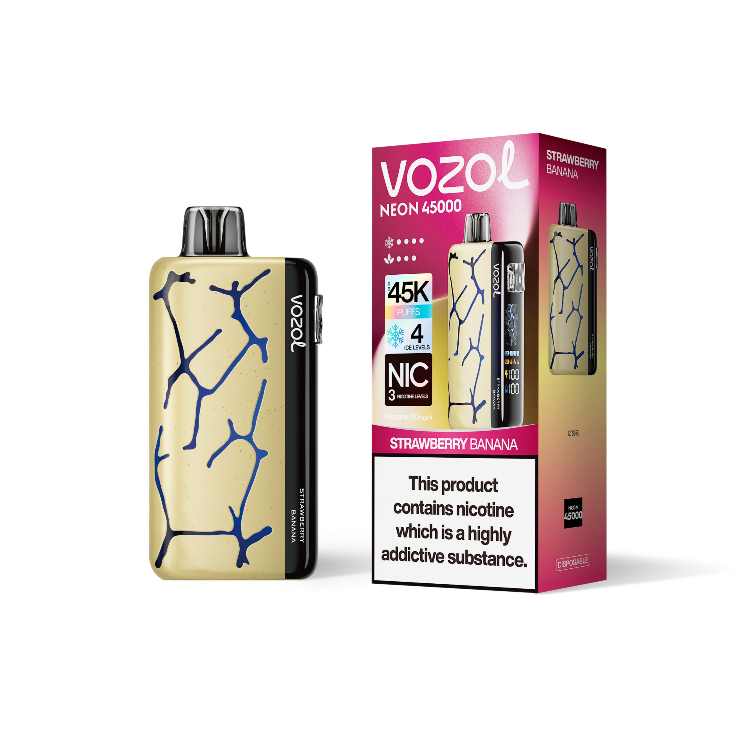 VOZOL NEON 45000 Strawberry Banana - Imagen 2