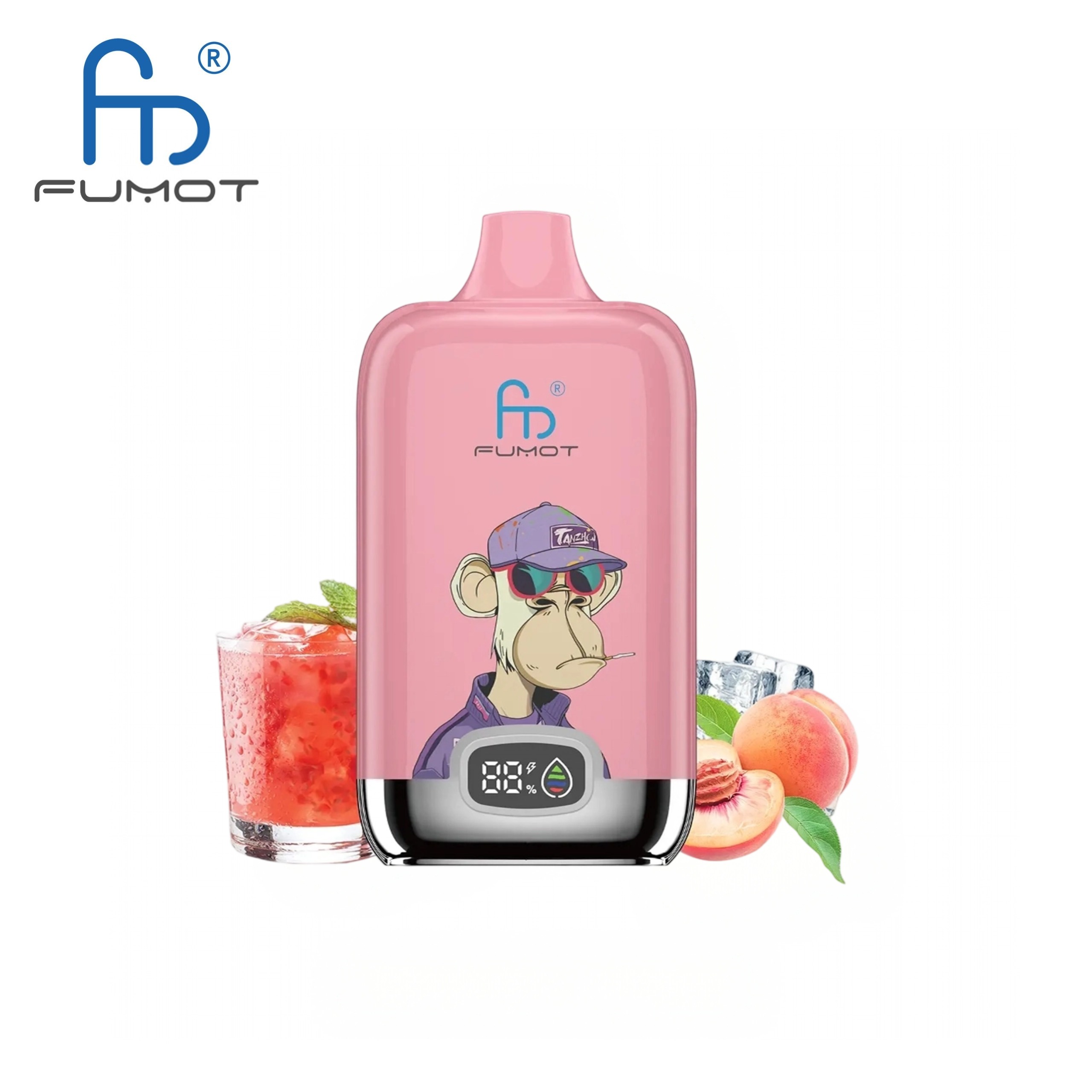 Fumot Digital Box 12000 Ice Tea Peach Ice
