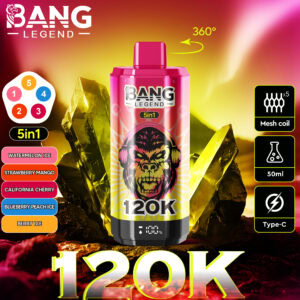 Bang Legend 120K Watermelon Ice / Strawberry Mango / California Cherry / Blueberry Peach Ice / Berry Cool