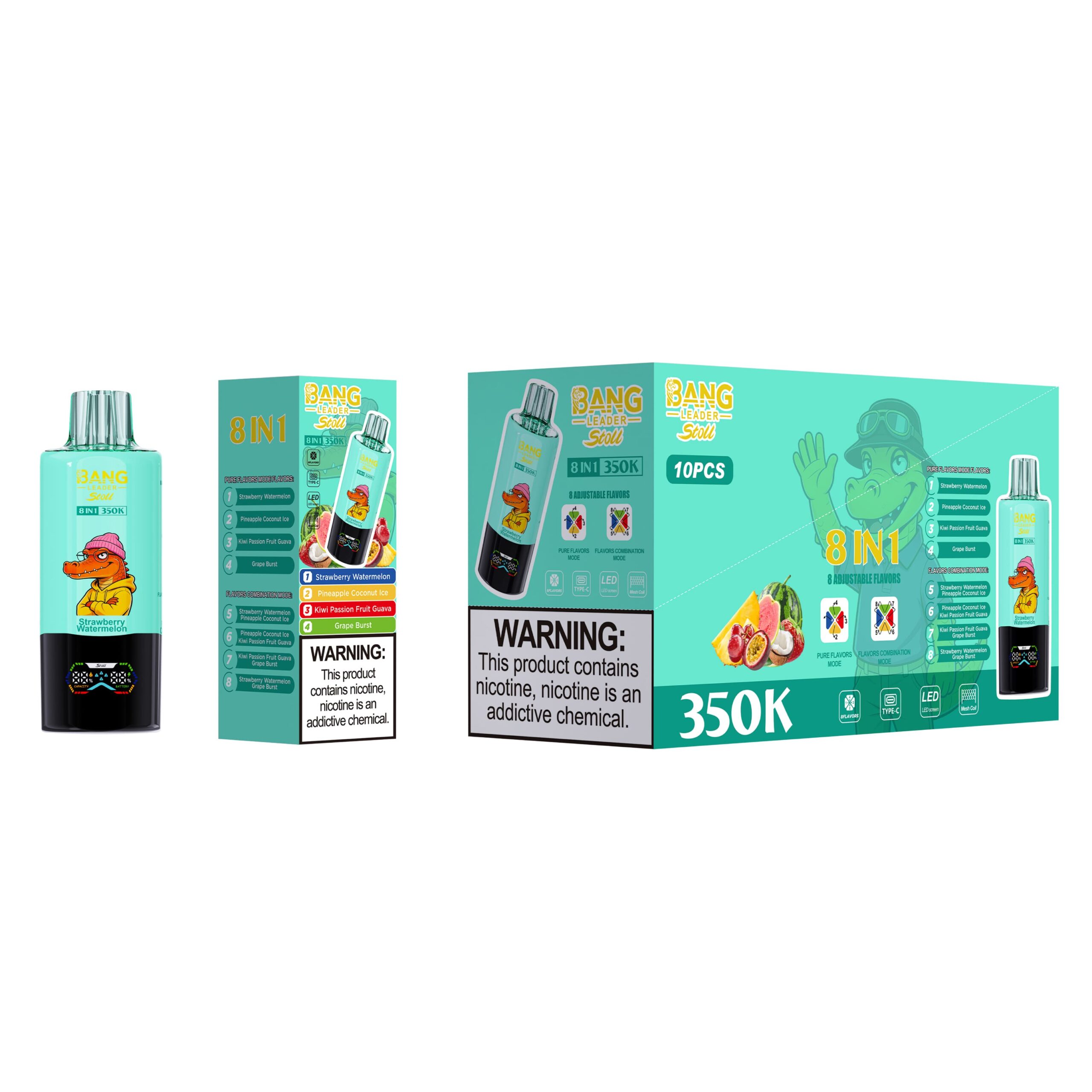 Bang Leader 350K Strawberry Watermelon / Pineapple Coconut Ice / Kiwi Passion Fruit Guava / Grape Burst - immagine 2
