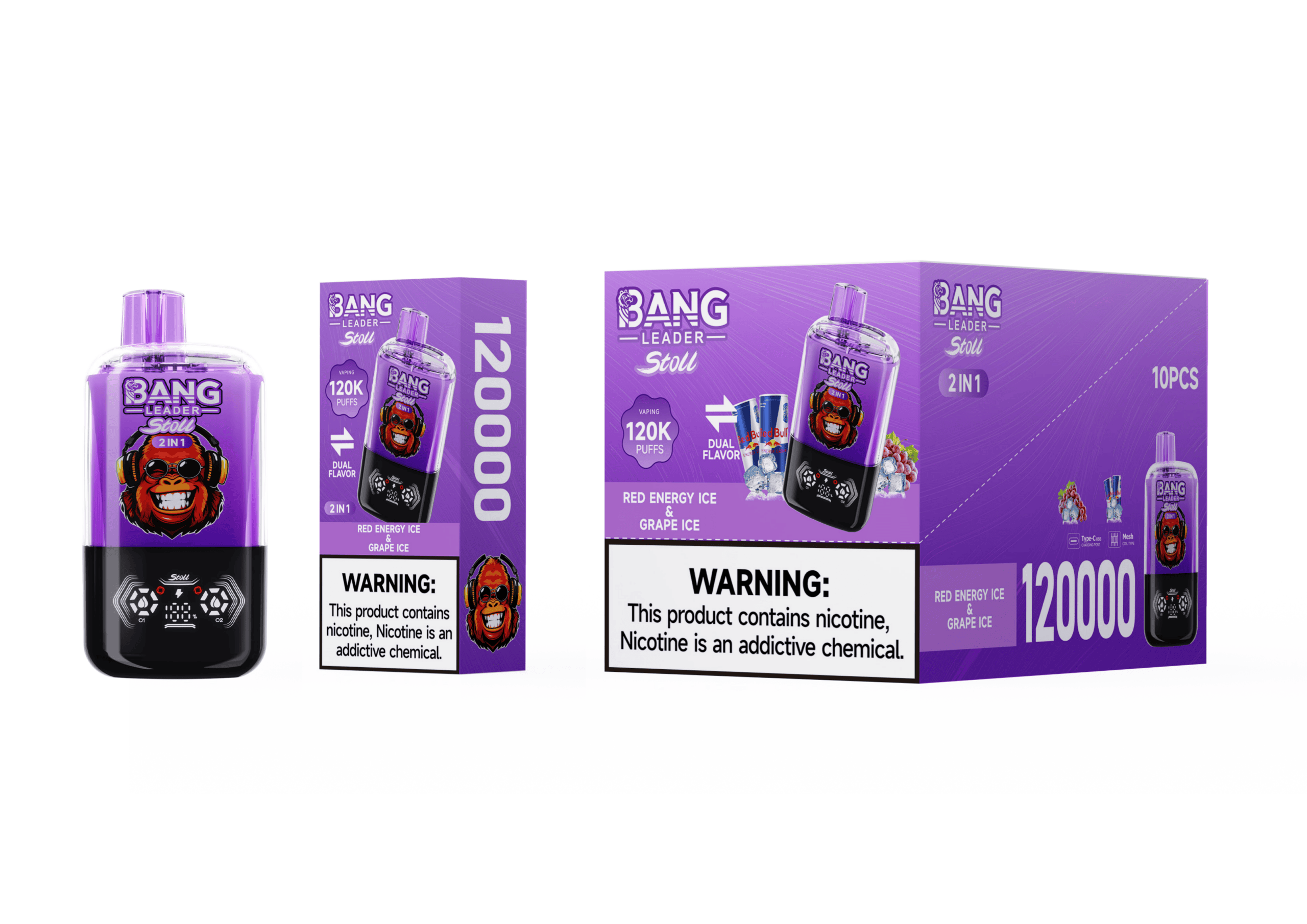 Bang Leader 120K Red Energy Ice / Grape Ice - immagine 2