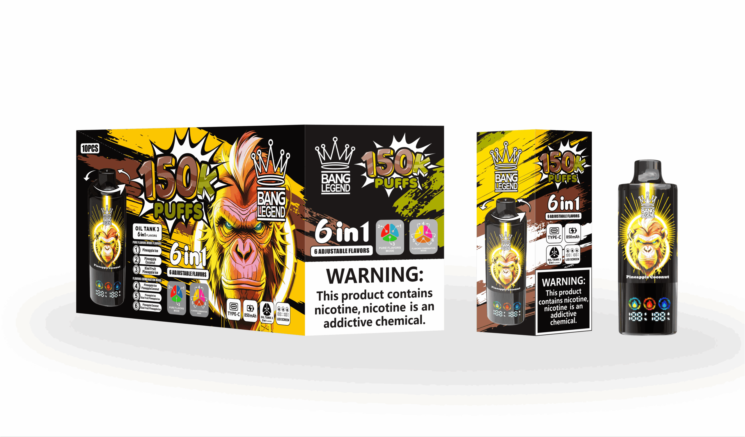 Bang Legend 150K Pineapple Ice / Pineapple Coconut / Kiwi Fruit Pineapple Ice