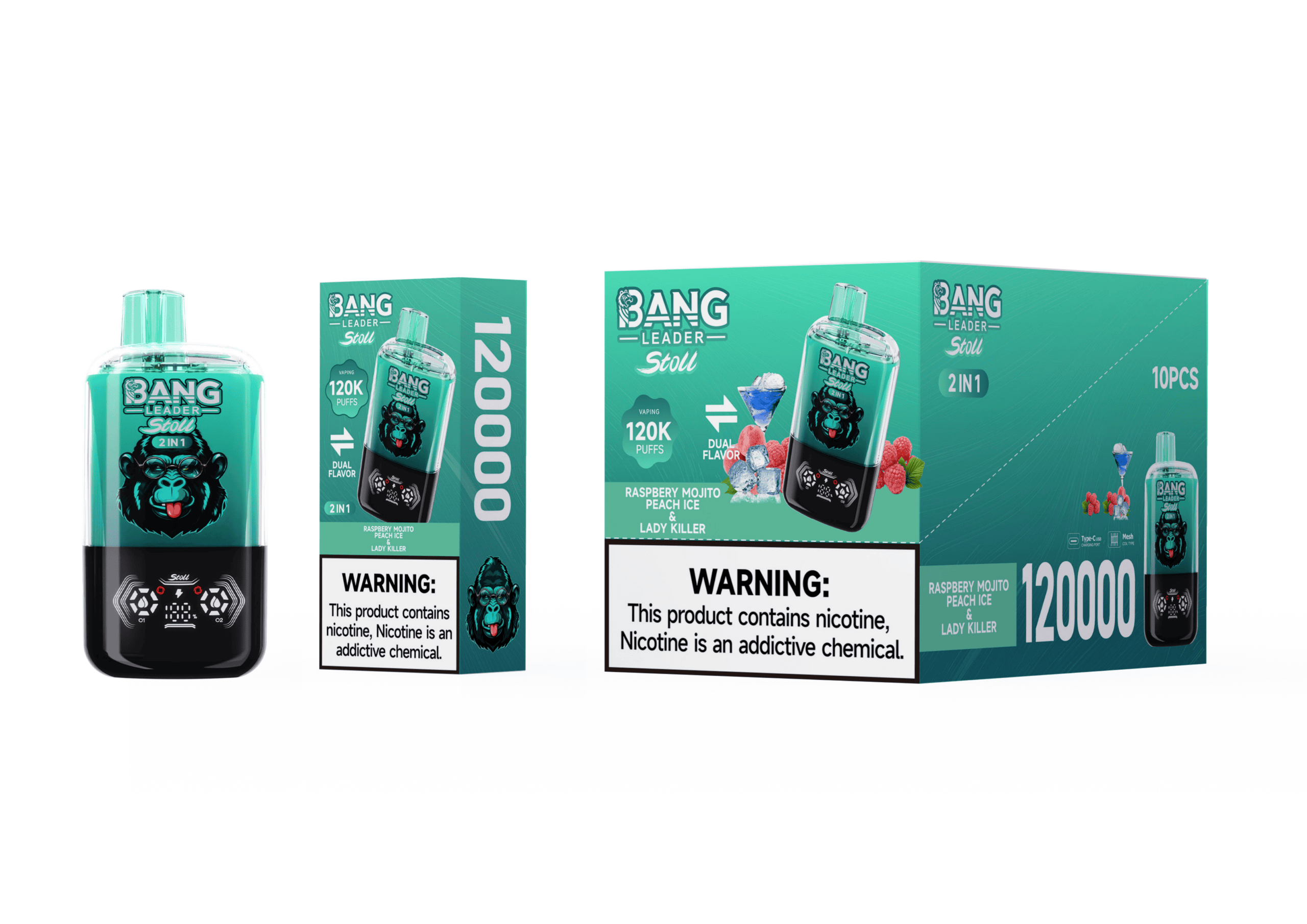 Bang Leader 120K Raspberry Mojito Peach Ice / Lady Killer - immagine 2