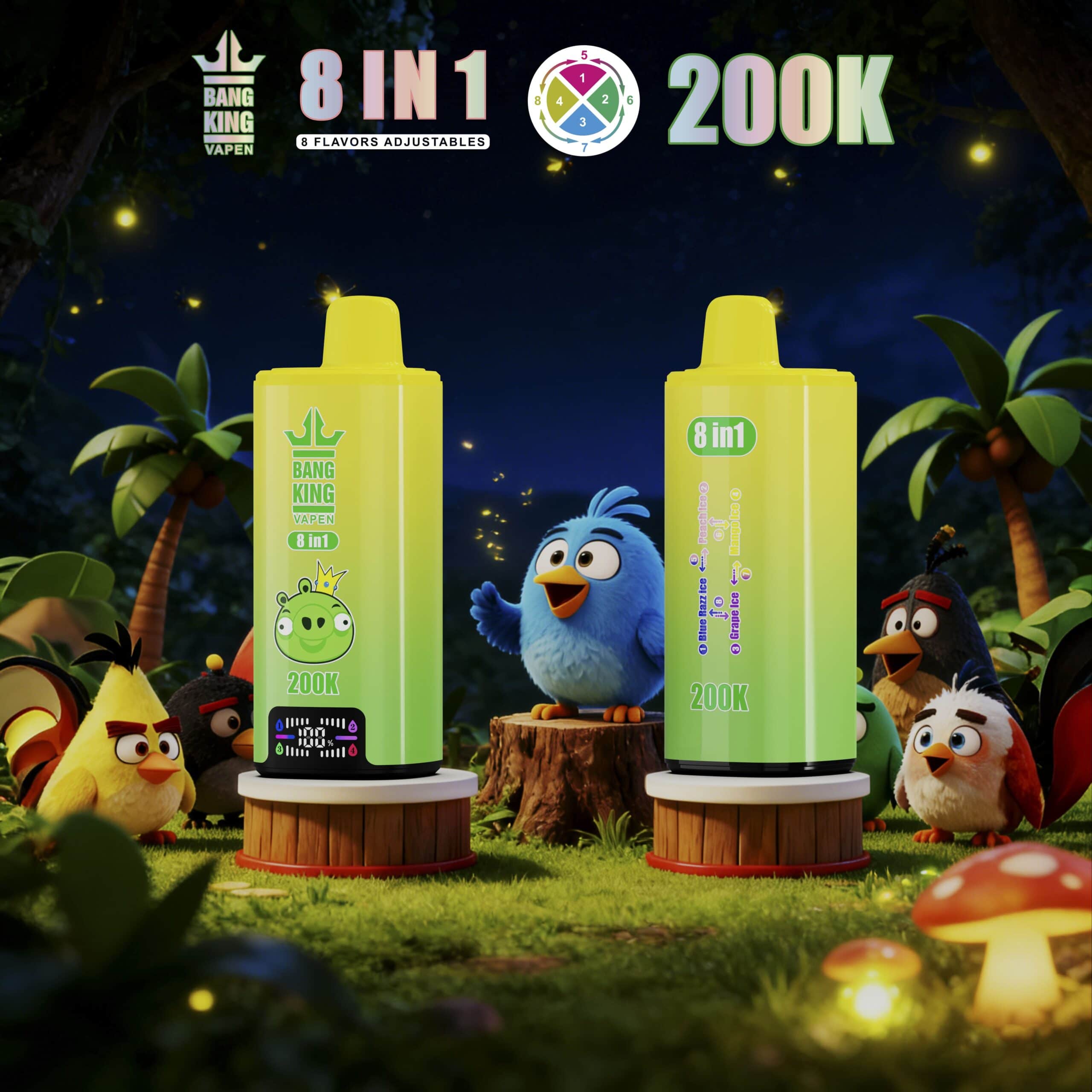Bang King 200k Blue Razz Ice / Peach Ice / Grape Ice / Mango Ice
