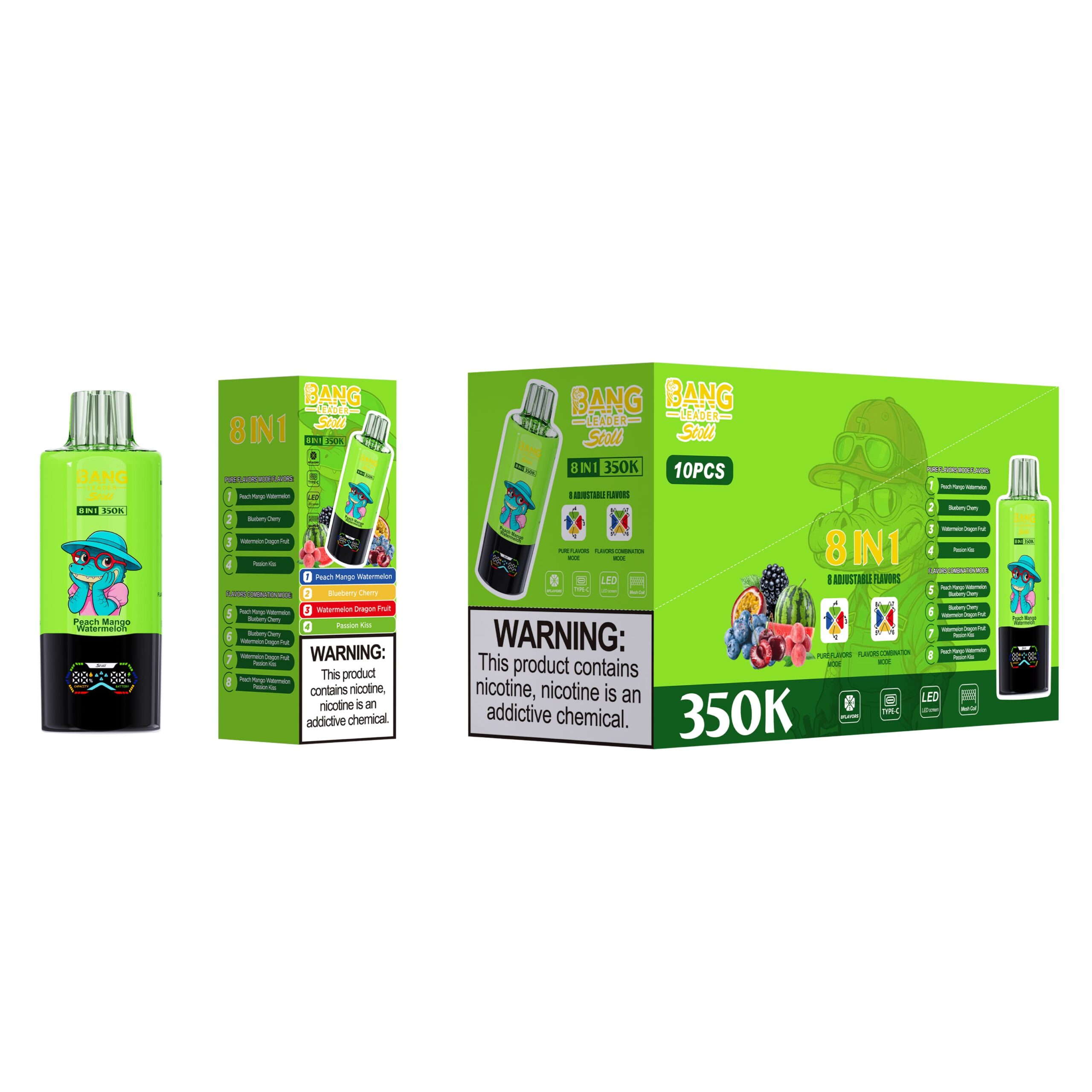 Bang Leader 350K Peach Mango Watermelon / Blueberry Cherry / Watermelon Dragon Fruit / Passion Kiss - immagine 2