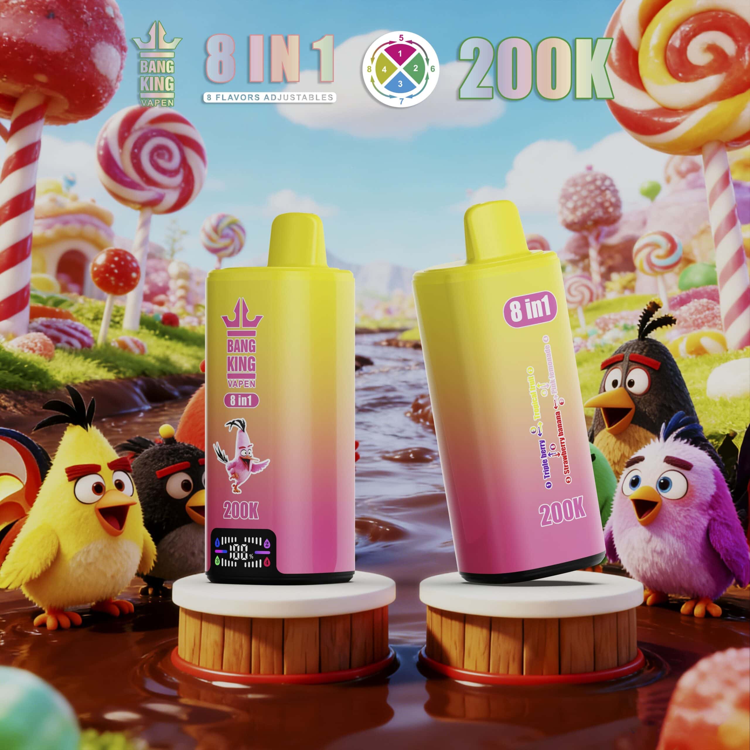 Bang King 200k Triple Berry / Tropical Fruit / Strawberry Banana / Pink Lemonade