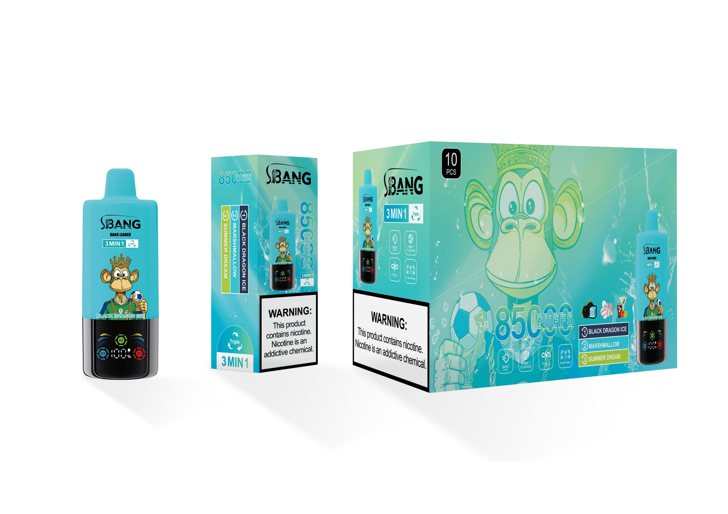 Bang Leader 85000 Cherry Cranberry / Peach Mango / Pineapple - immagine 2